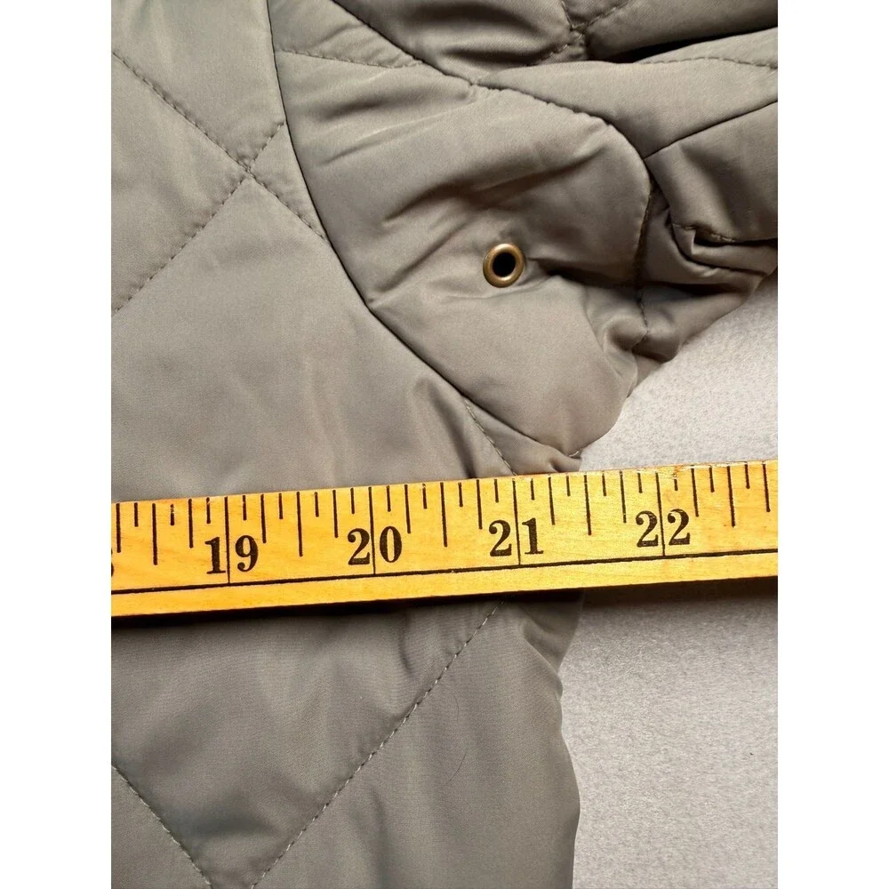 J crew Walker Quilted bomber Jacket Olive Tan khaki size M
